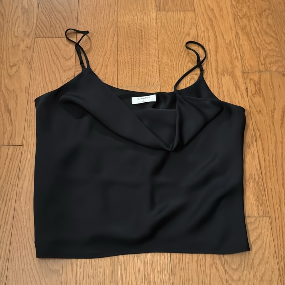 Black Babaton Cowlneck Camisole